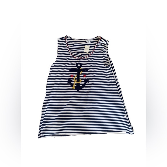 Tops - Striped Anchor Tank Top NWT